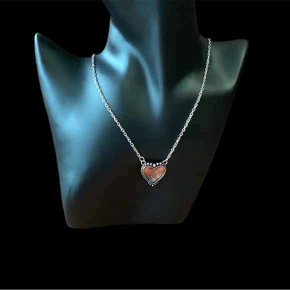 🎉HP🎉 Boho western chic mosiac heart fashion necklace. NWT. Gift 🎁 included - Picture 4 of 5